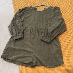 Olive Green Women's Romper